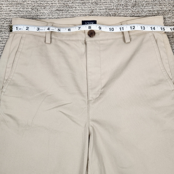 J. Crew Sailor Heritage High Waist Wide Leg Chino Pant Khaki Tan Smooth Cotton - Picture 5 of 10